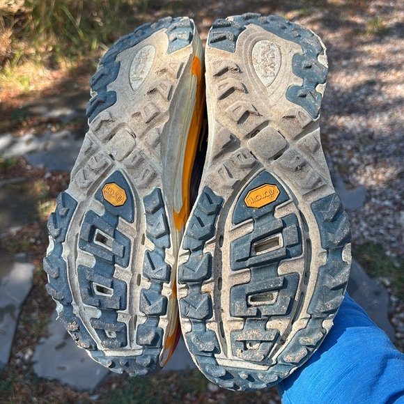 Hoka Women’s Mafate Speed 3 Trail Running Shoe Moroccan Blue and Saffron - Picture 5 of 8